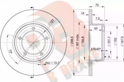 R BRAKE 78rbd27329 -  Тормозной диск
